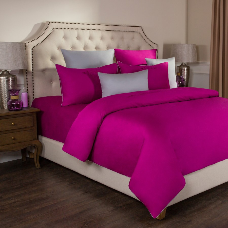 Страйп сатин фуксия