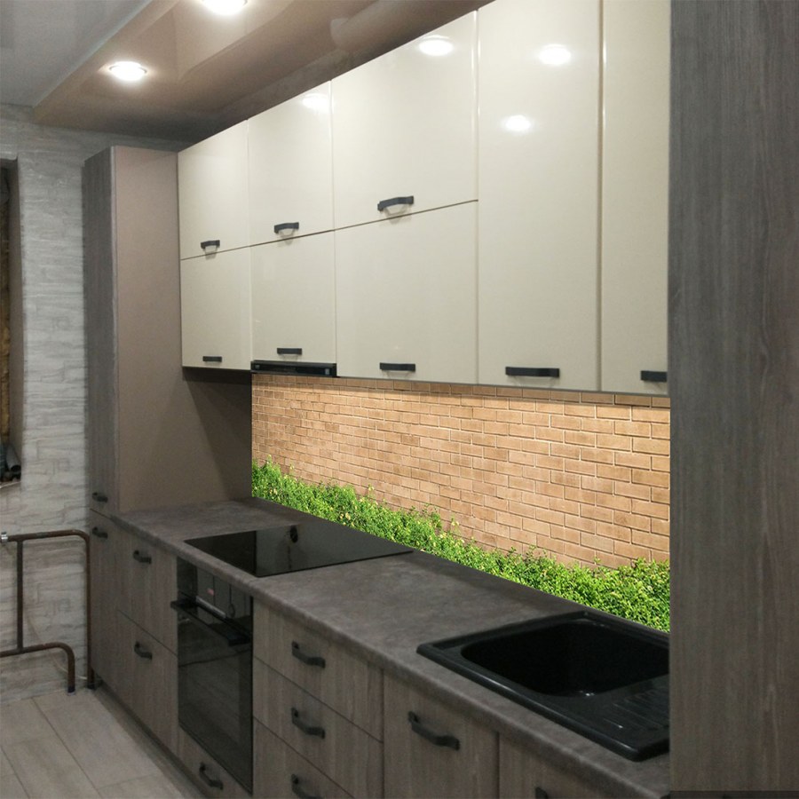 Кухонный фартук под бетон