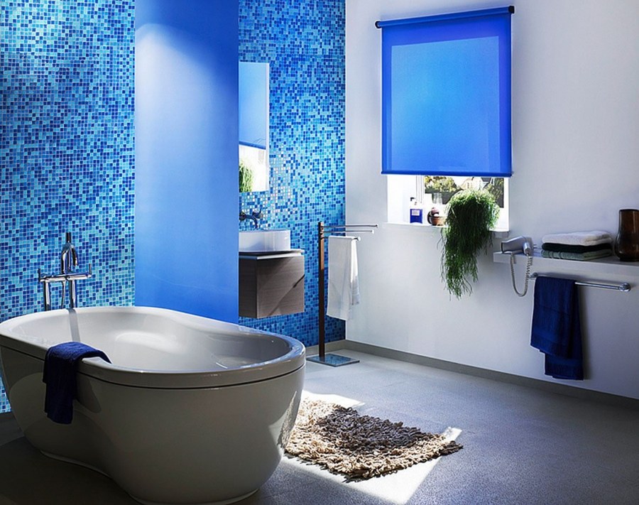 Синяя ванная комната