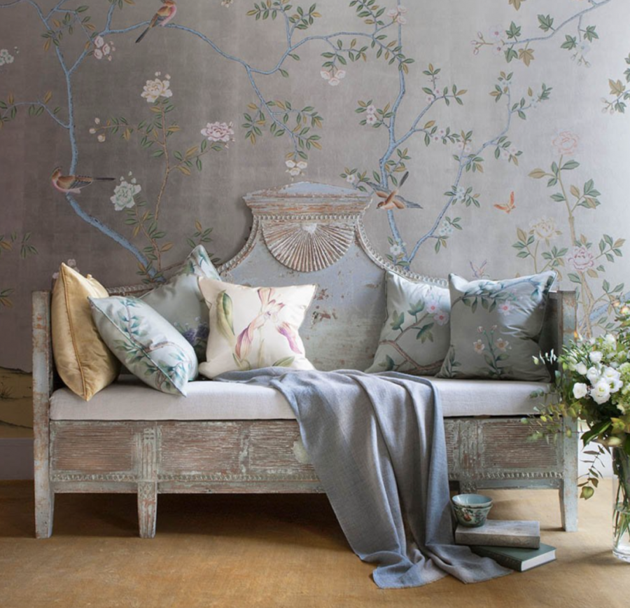 Обои в стиле Шинуазри в интерьере