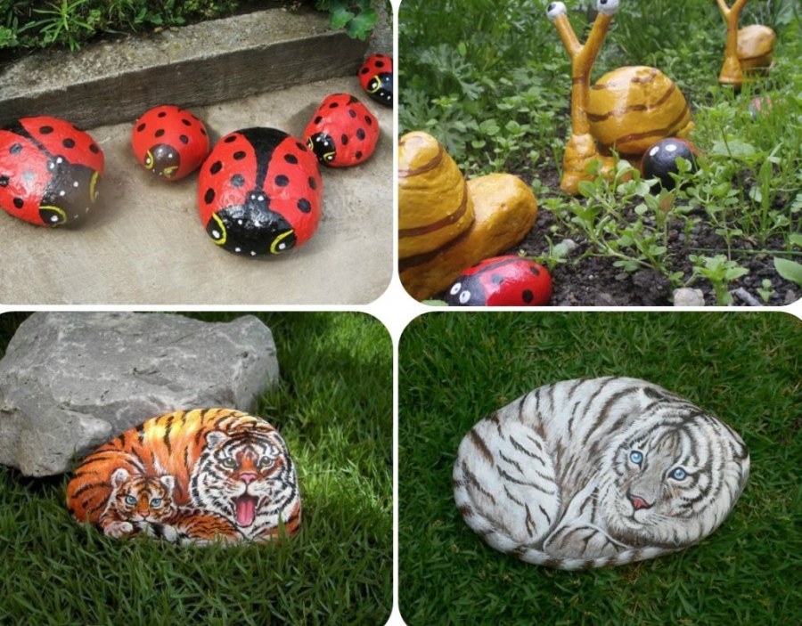 Украшаем сад камнями