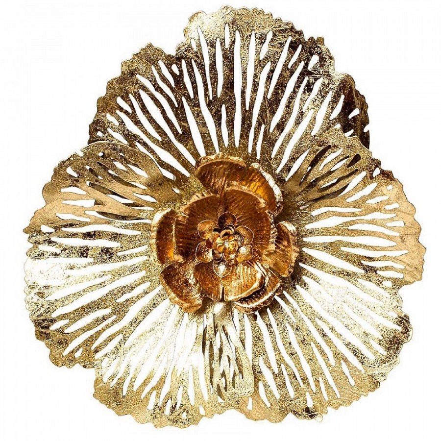 Гарда декор цветок золотой настенный