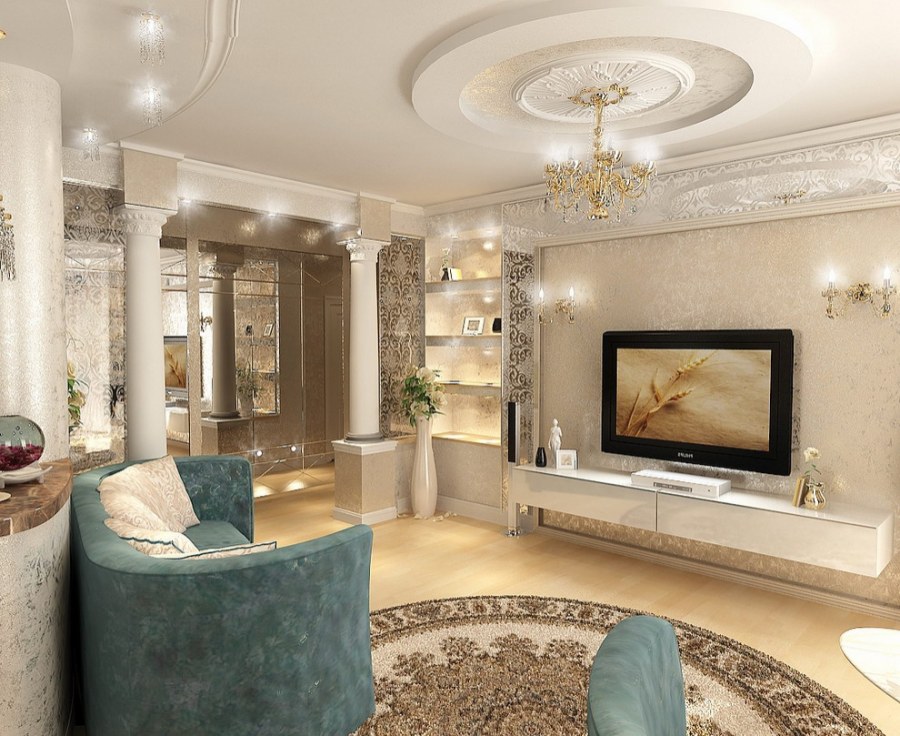 Дизайнерские проекты гостиной