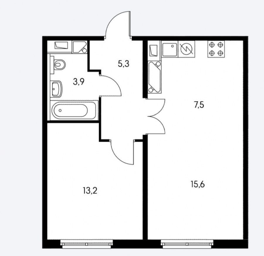 ЖК позитив планировка 2 комнатная
