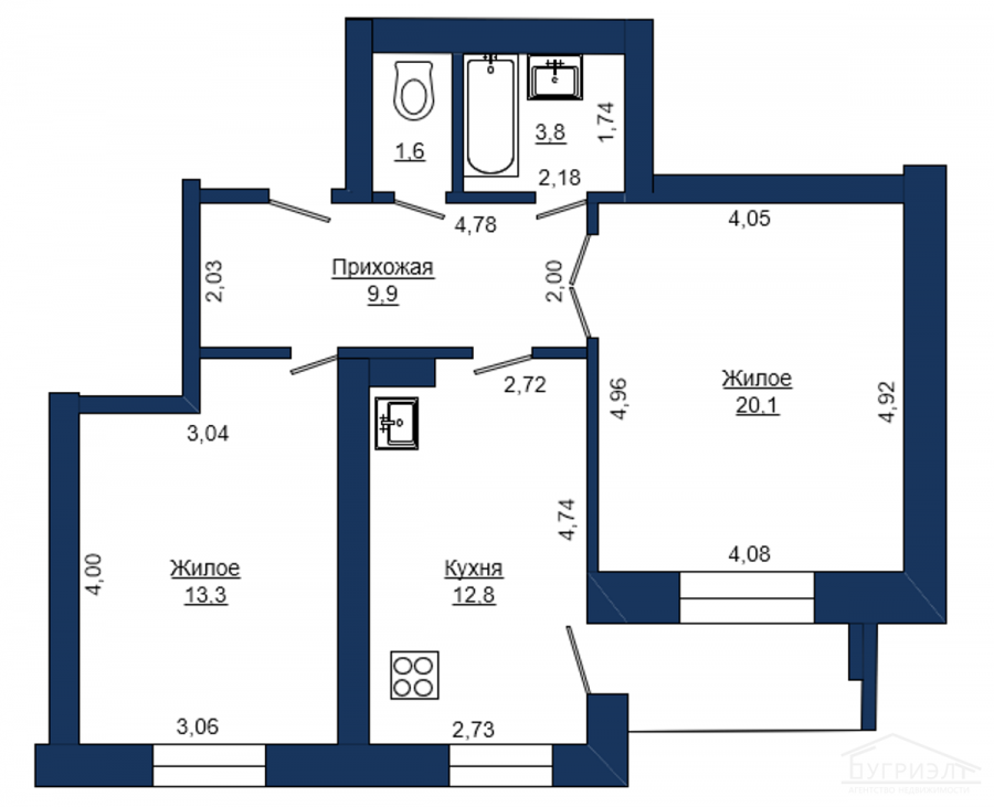 Планировки 1 ЖК Румянцево-парк
