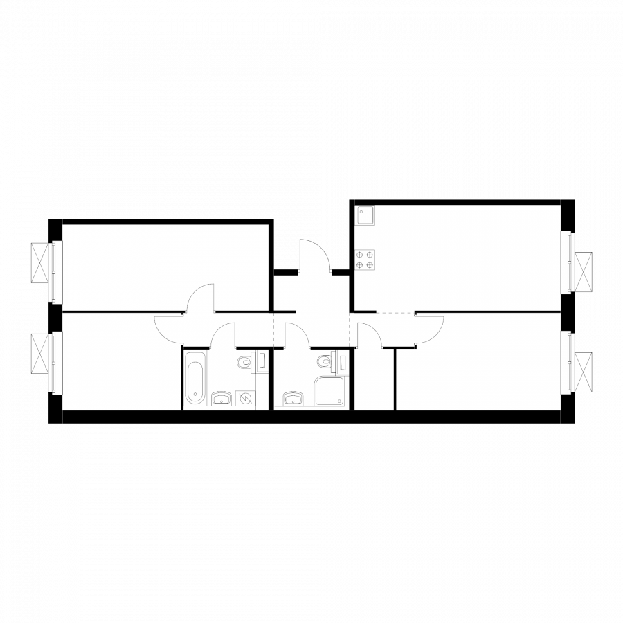 Исходная планировка квартиры