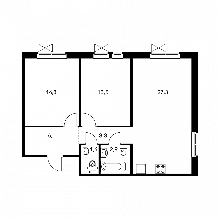ЖК Ромашково планировочные решения 1 очередь