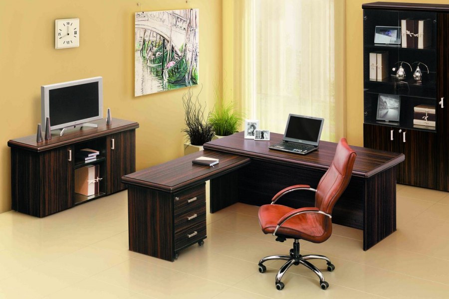 Стол руководителя Милано эбони