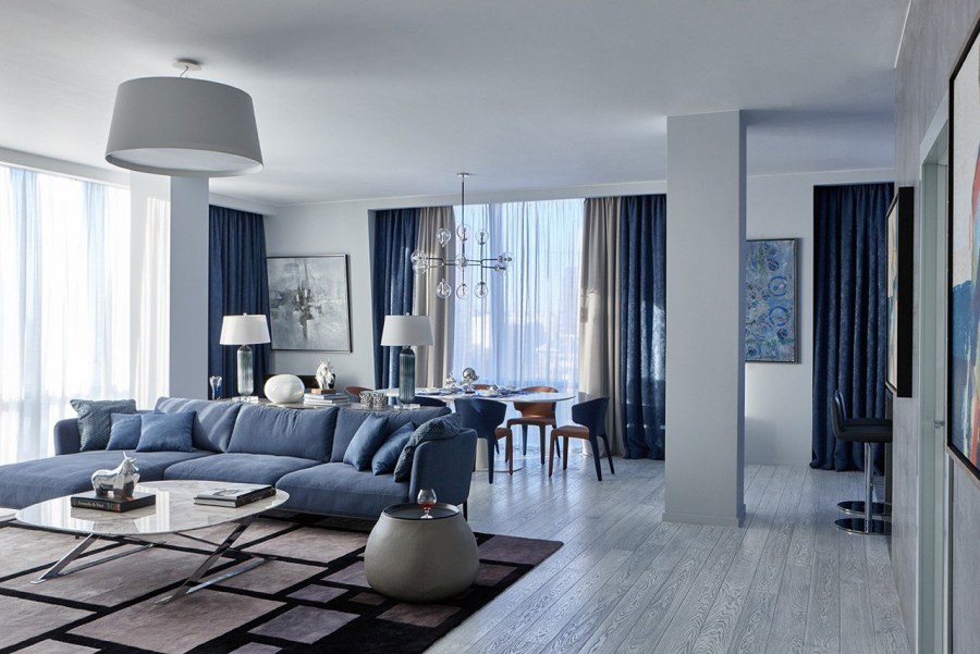 Интерьер в холодных тонах