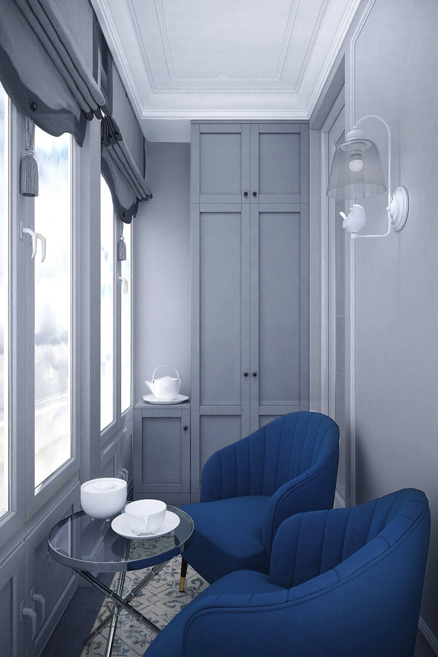 Интерьер в холодных тонах