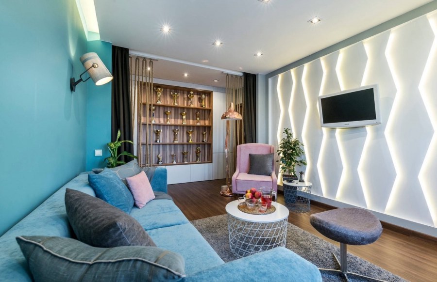 Интерьер в холодных тонах