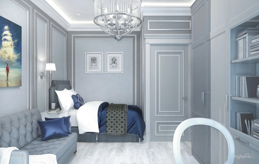 Отделка квартиры в холодных тонах