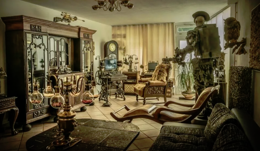 Брошь стимпанк