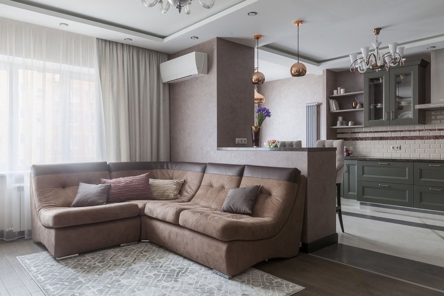 Гостиная Объединенная с кухней