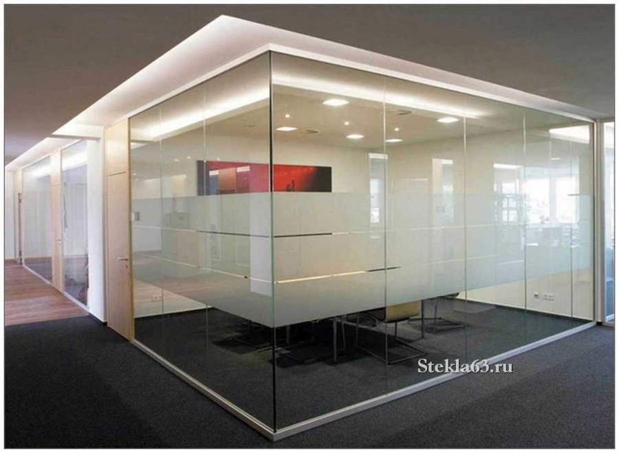 Стационарные перегородки цельностеклянные (безрамные)