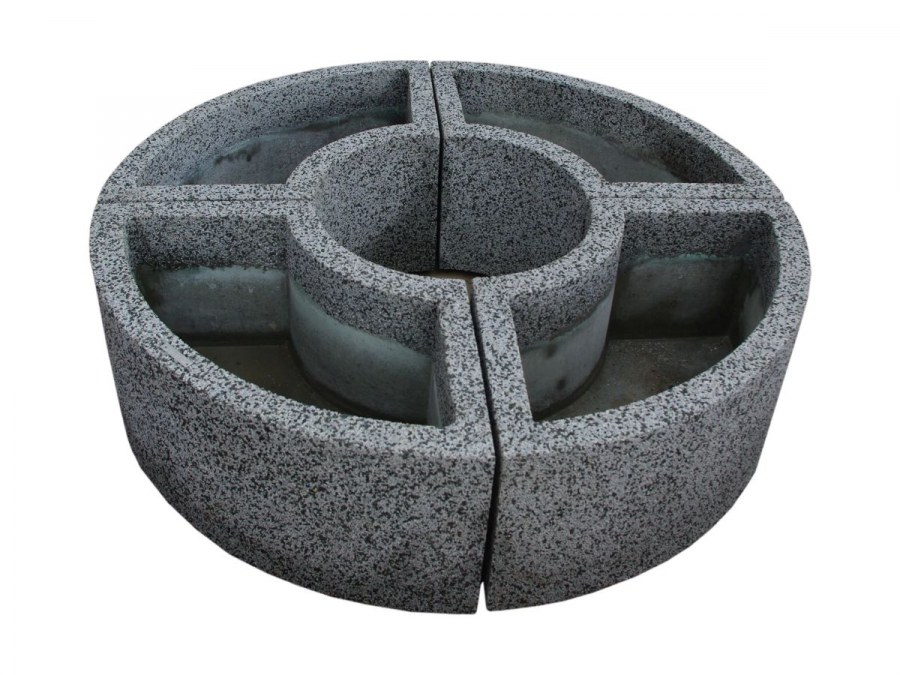 Уличный бетонный вазон для цветов трансформер круг