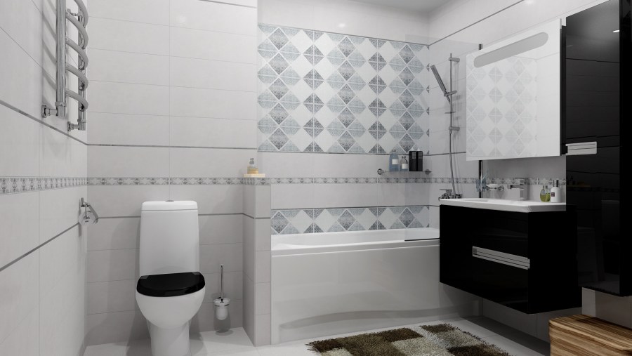 Керамическая плитка настенная Unitile Life Персиан серая 40х25 см