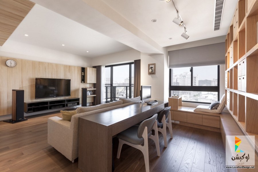 Просторная гостиная с кухней в квартире