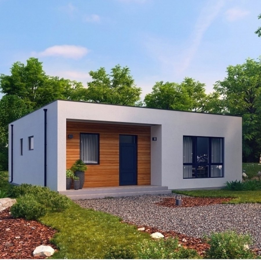 Дом с плоской кровлей одноэтажный 50кв