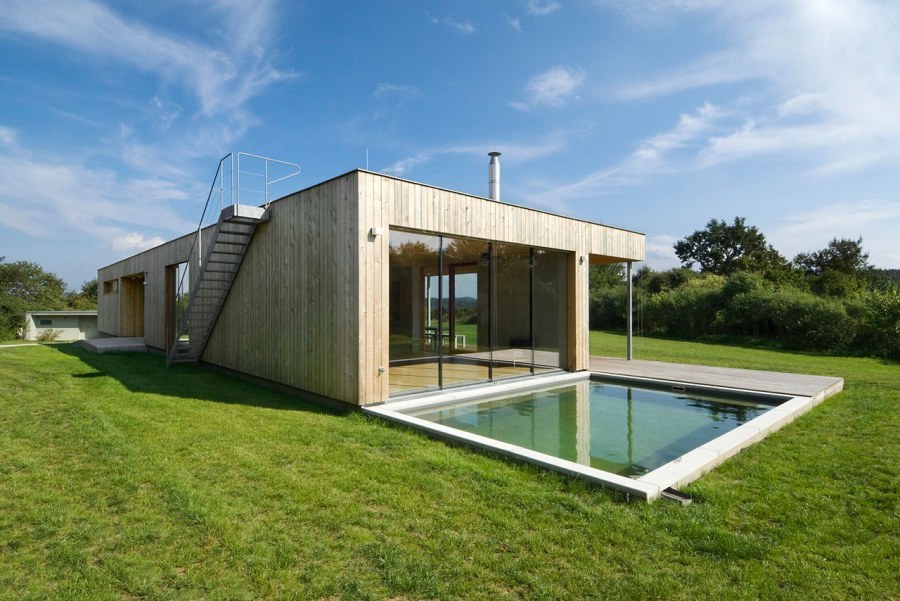 Дачный домик с плоской крышей