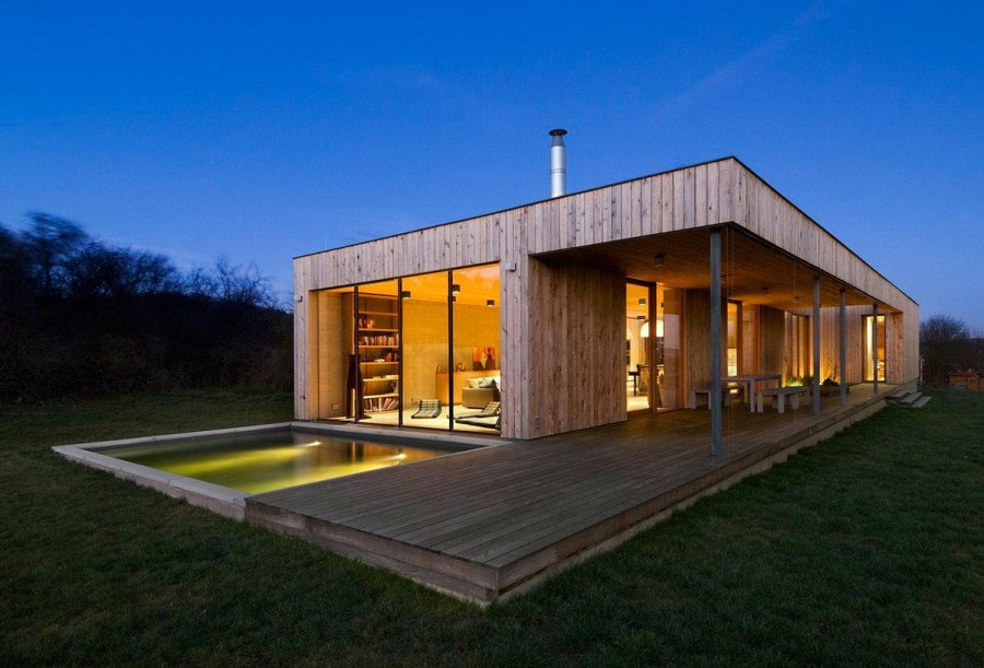 Скандинавский дом с плоской крышей