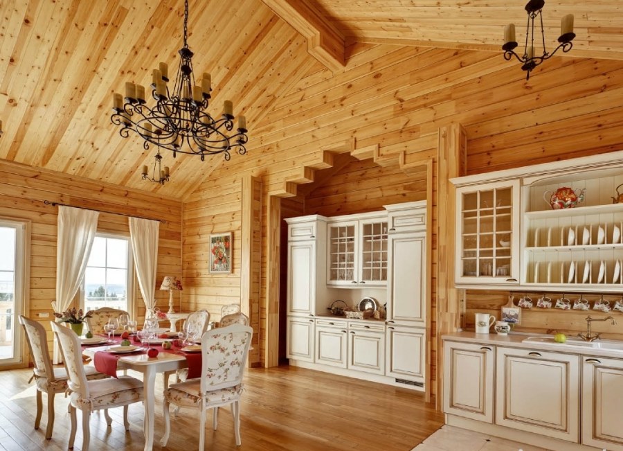 Интерьеры деревянных домов