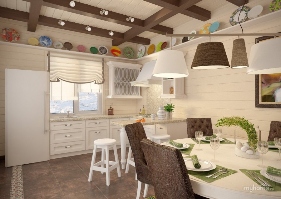 Интерьер деревянного дома