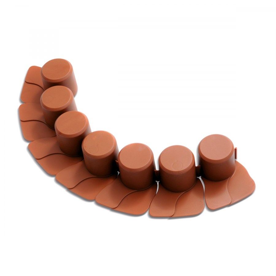 Бордюр для сада Prosperplast palisada 4.05м 8шт. Ц. коричневый ipal7-r222