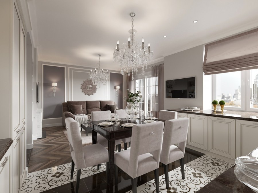 Дизайн кухни столовой