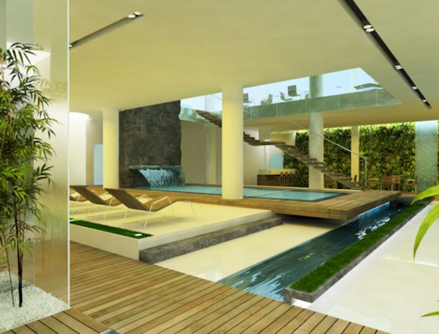 Бассейн в эко стиле