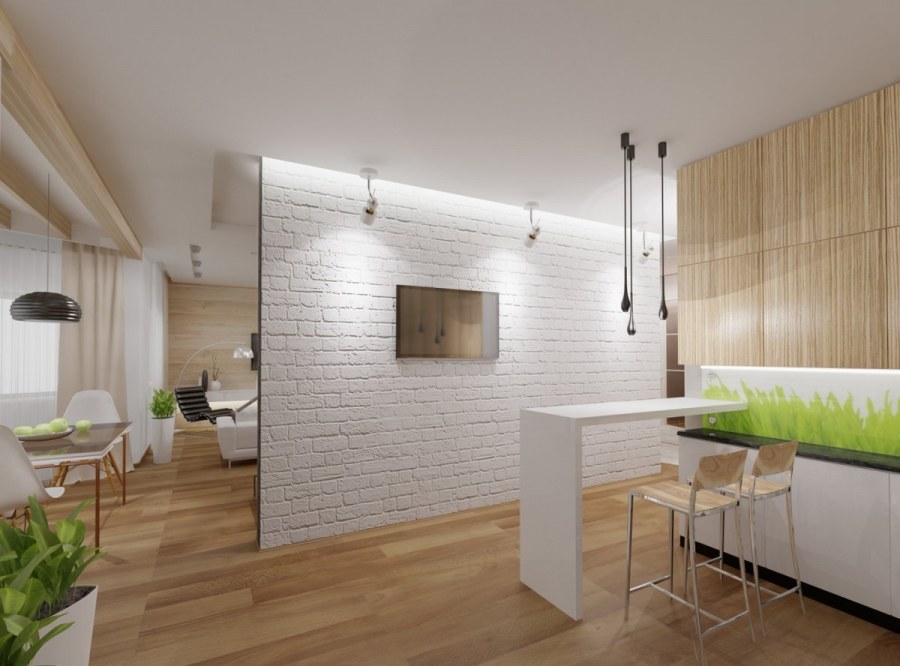 Сочетание дерева в интерьере