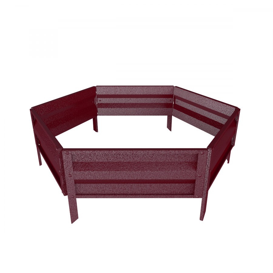 Четырехъярусная пирамида квадратная клумба оцинкованная