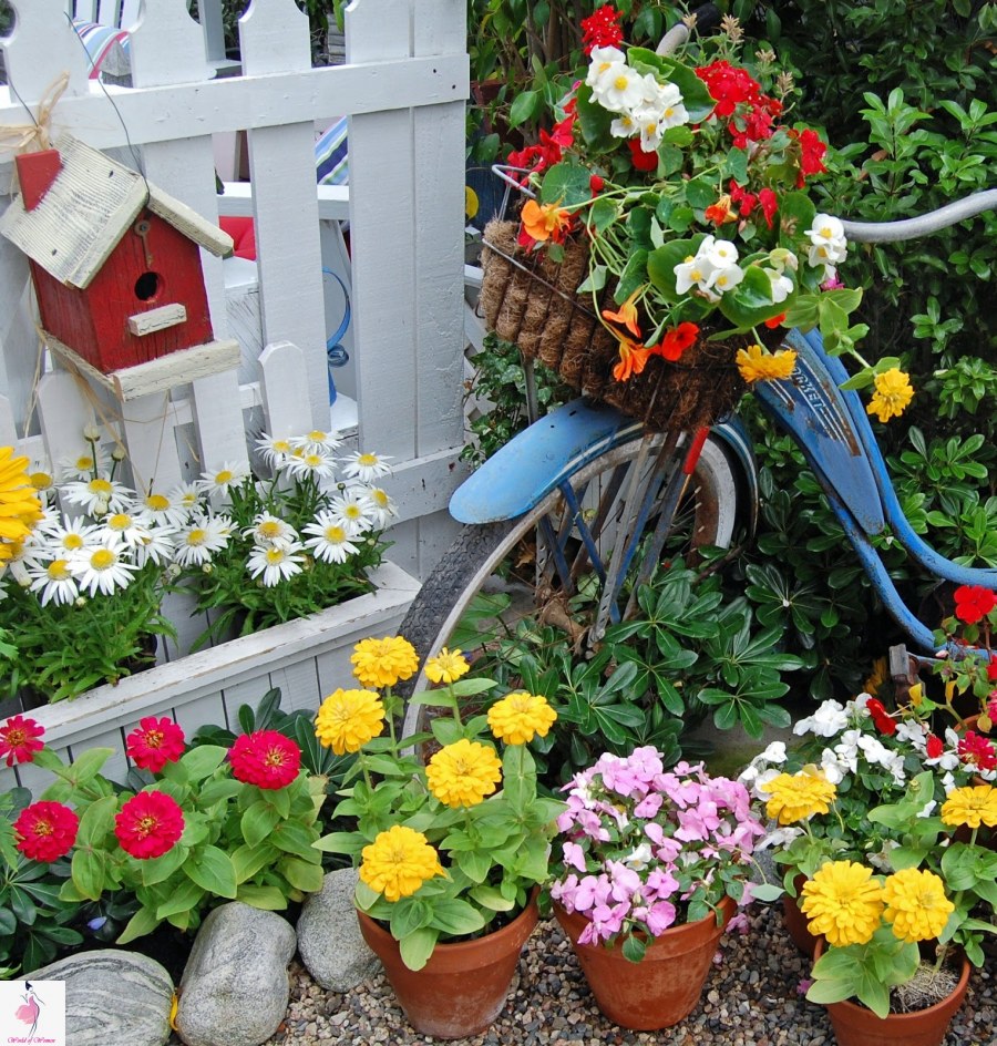 Декор клумб на даче