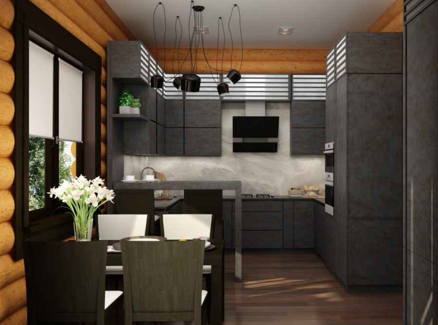 Кухня с гостиной планировка студия 25