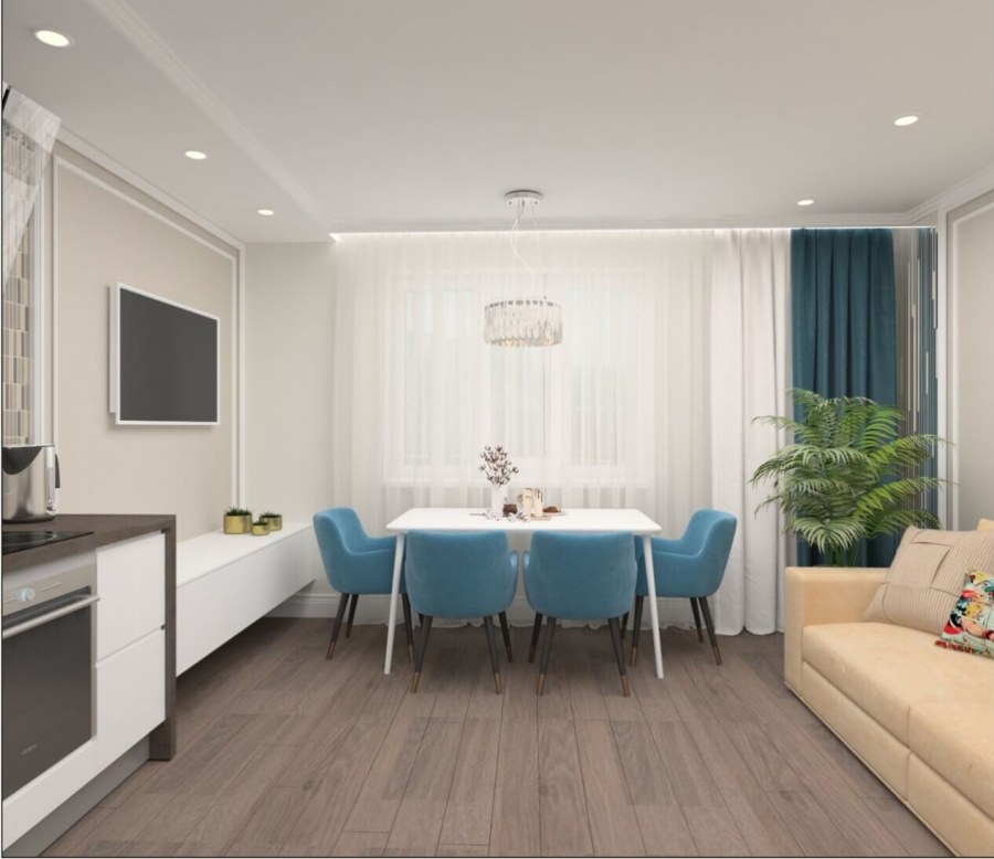 Современный интерьер евродвушки