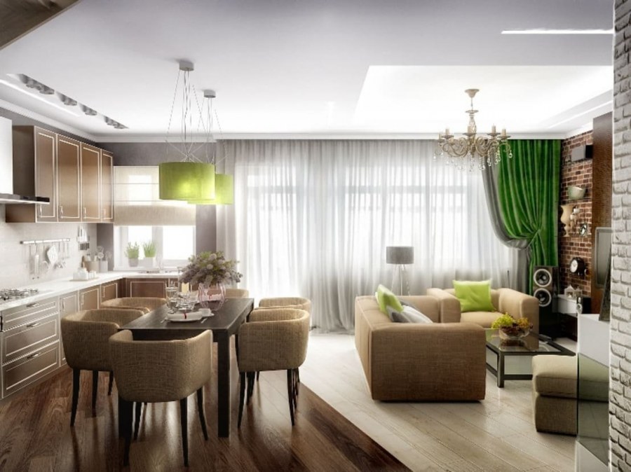 Кухня с гостиной планировка студия 25