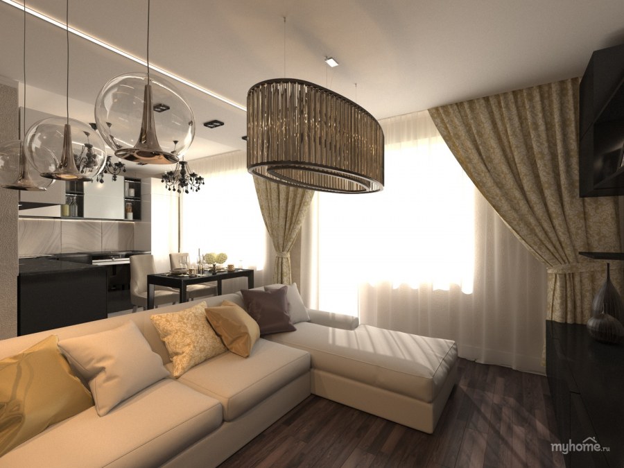 Интерьер гостиной гинкго