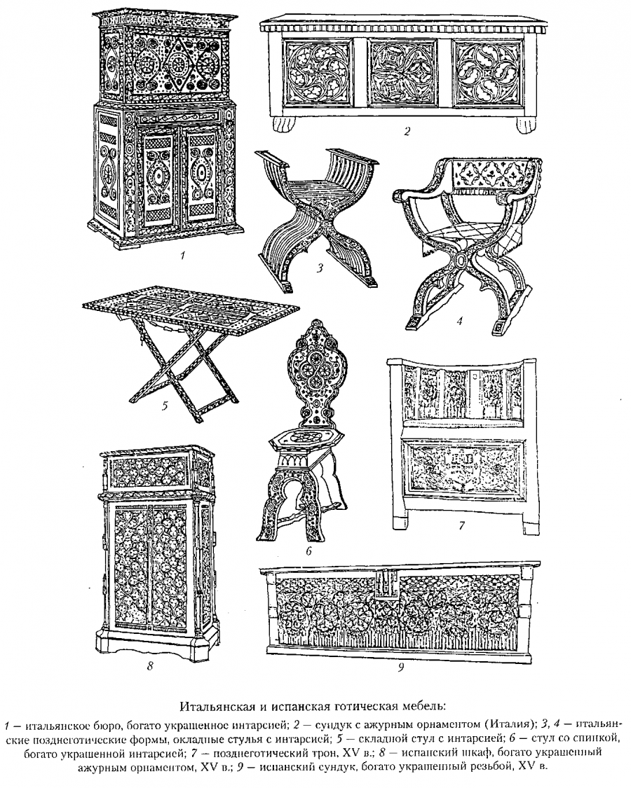 Мебель в романском стиле средневековья