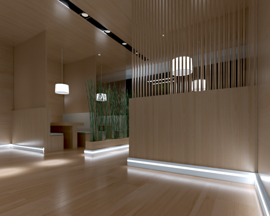 Плинтус с подсветкой PN 021 led Евровуд