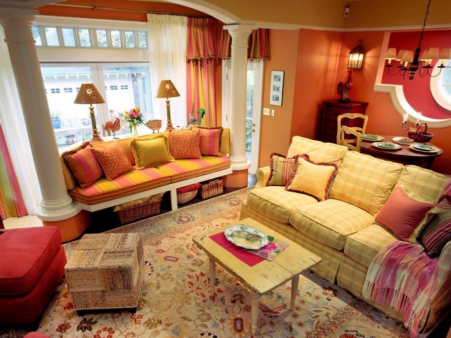 Теплые цвета в интерьере