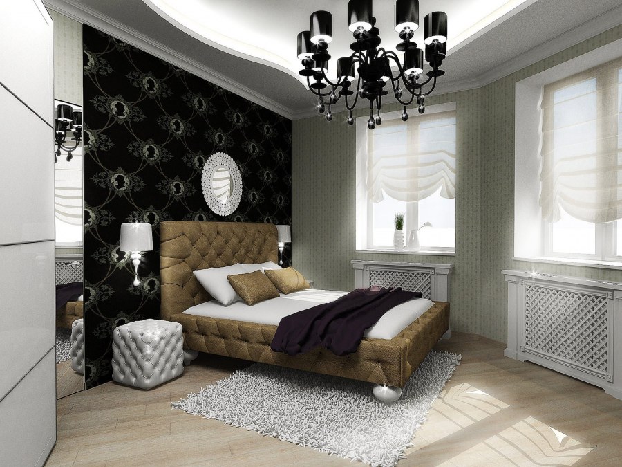 Интерьер спальни в стиле арт деко