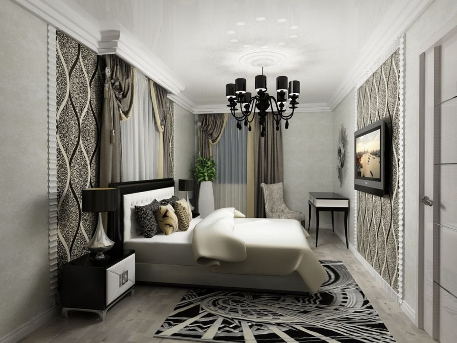Интерьер спальни в стиле арт деко