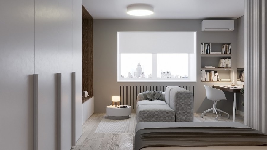 Интерьер однокомнатной квартиры 38 кв.м