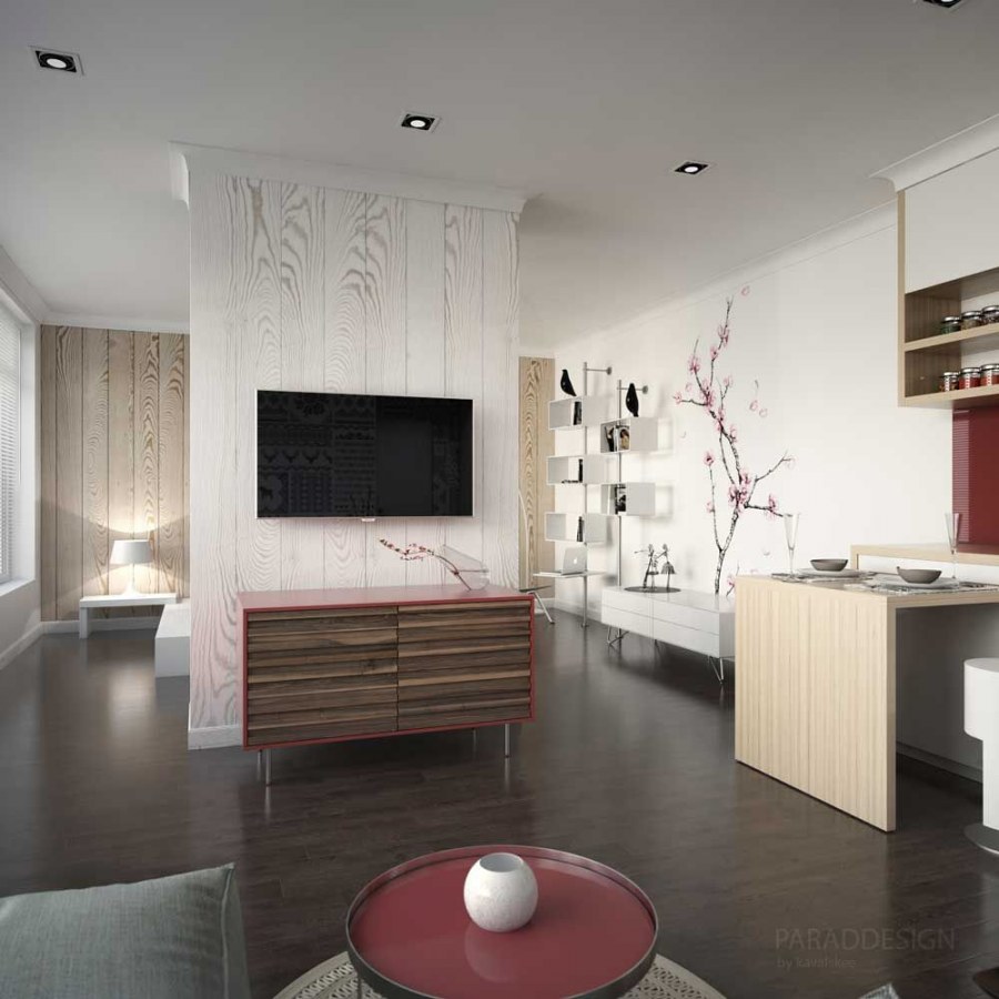 Интерьер однокомнатной студии