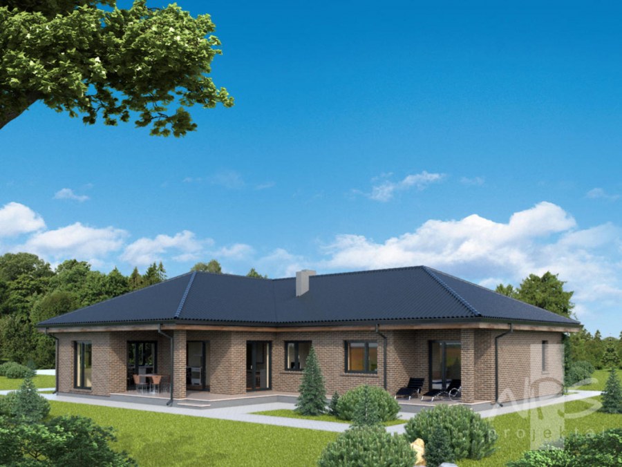 Проекты одноэтажных домов бунгало