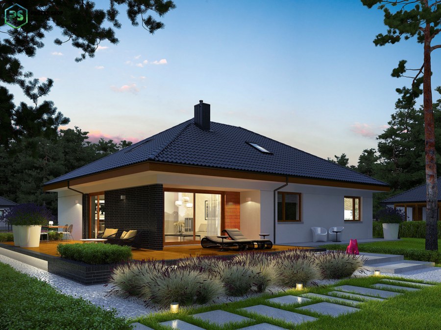 Проект бунгало одноэтажное s-143