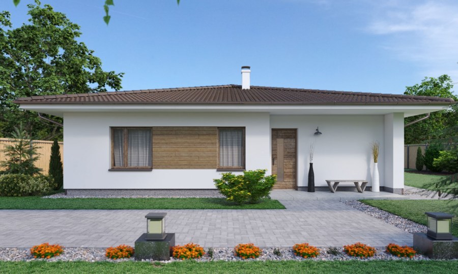 Одноэтажное бунгало 90