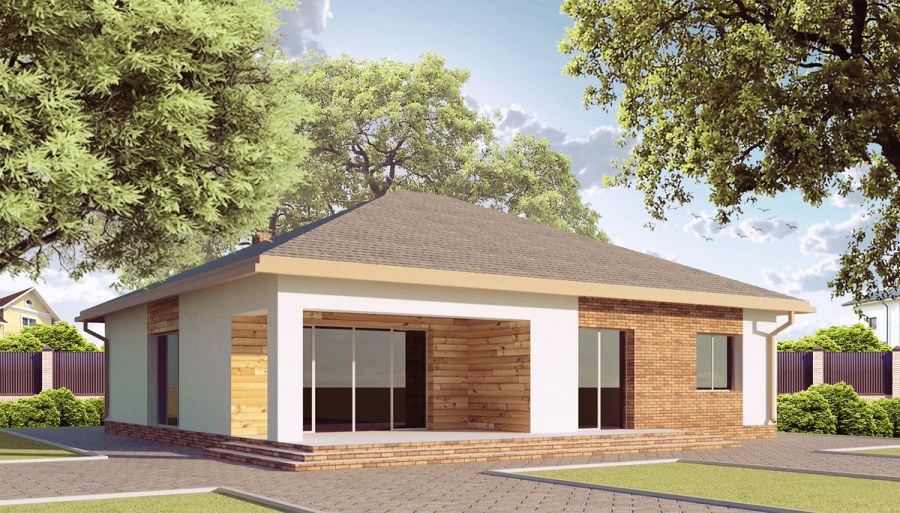 Одноэтажный дом бунгало