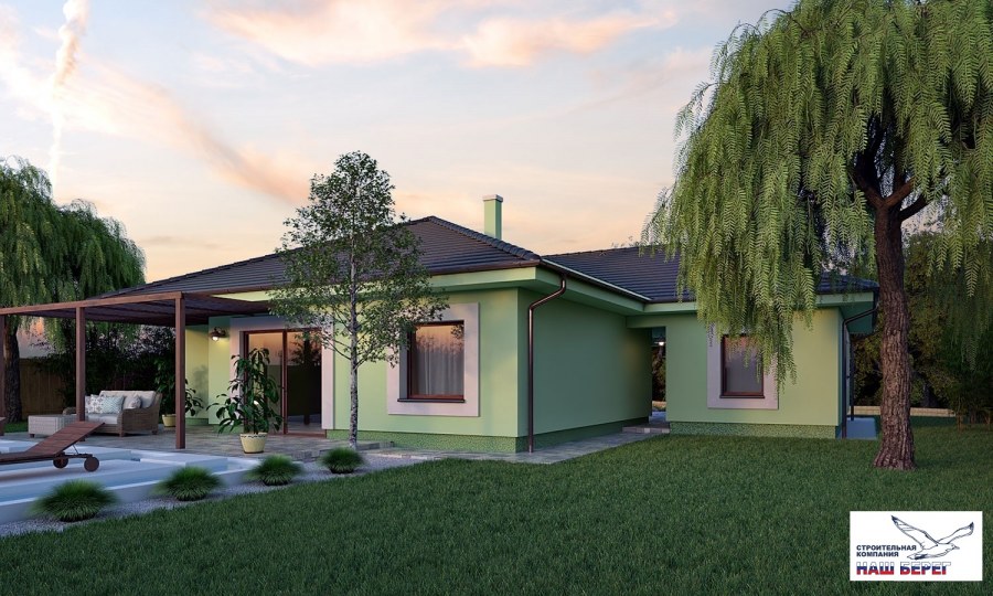 Одноэтажный дом бунгало