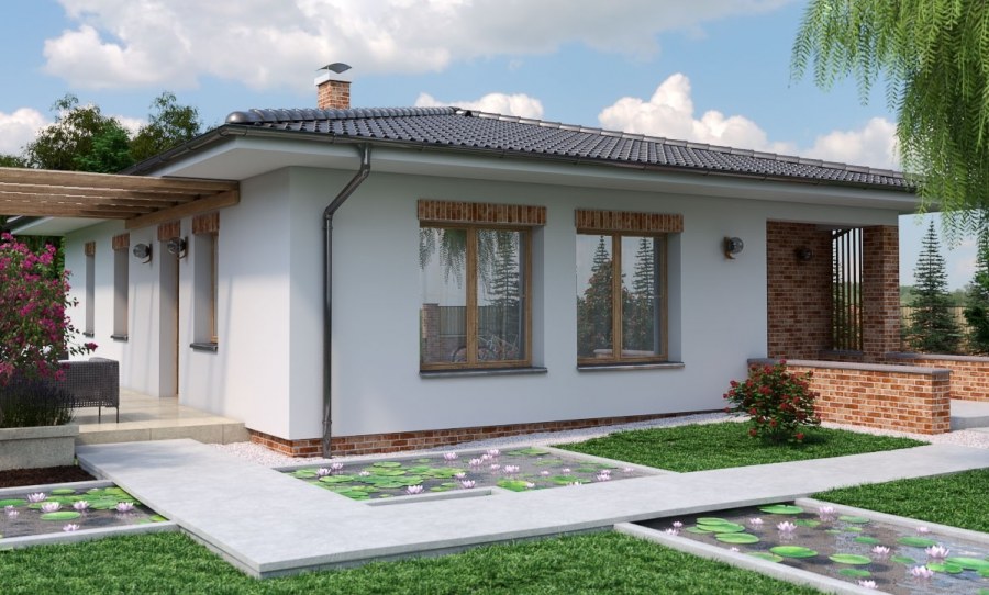 Одноэтажный дом бунгало